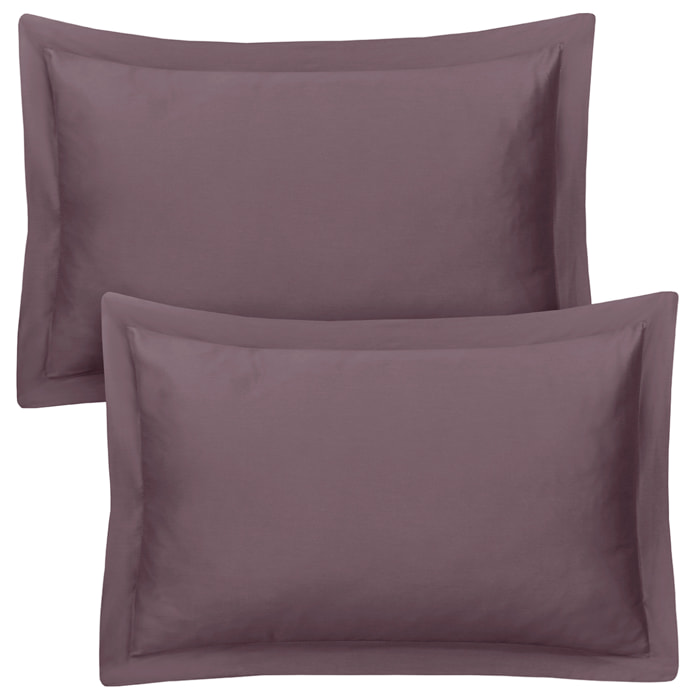 Lot de 2 taies d'oreiller satin de coton sureau