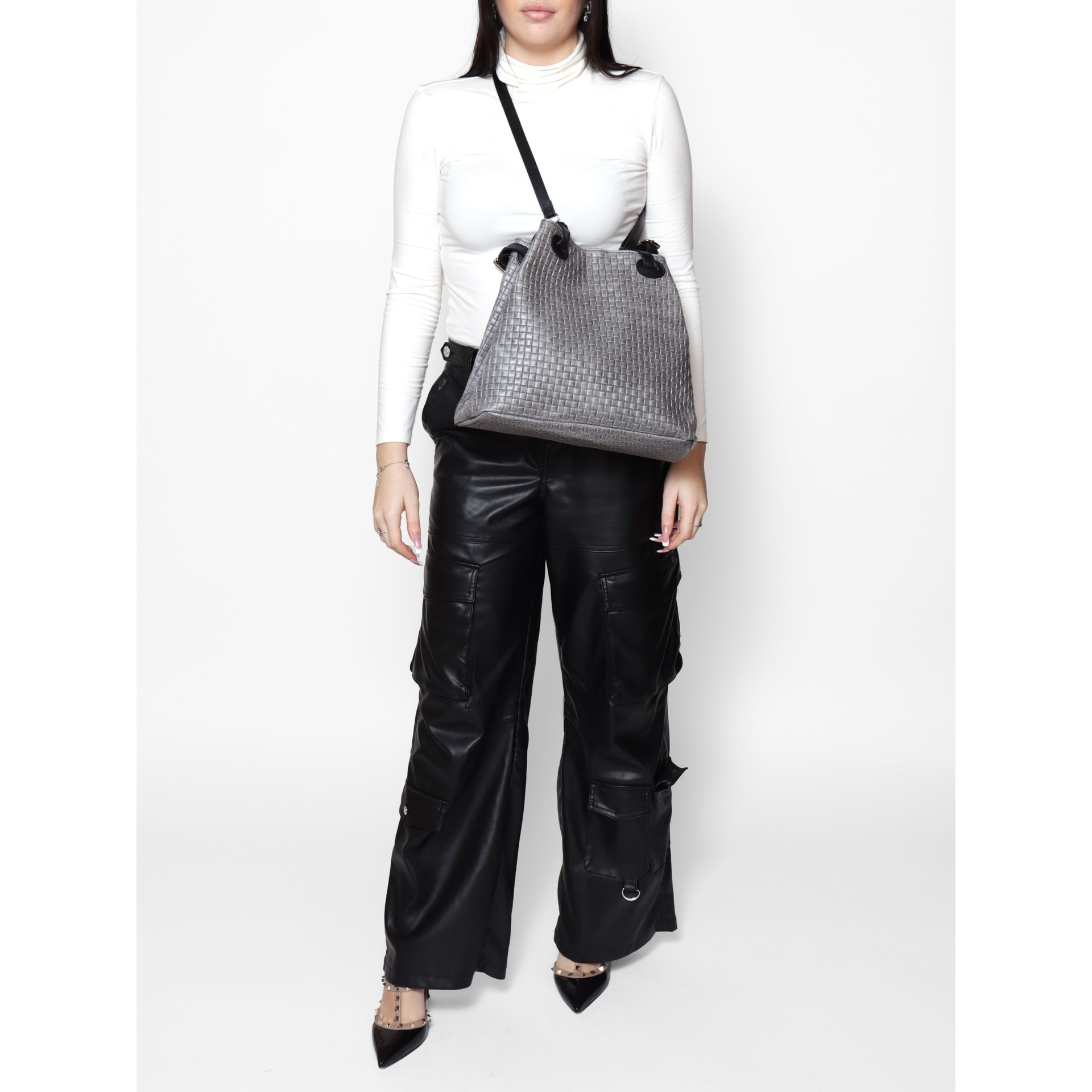 Borsa Shopper da donna - Modello Araminta - Vera Pelle - 32.0 x 29.0 x 17.0 cm