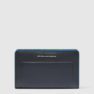 Piquadro Portafogli da in pelle con porta monete, porta carte di credito e protezione RFID