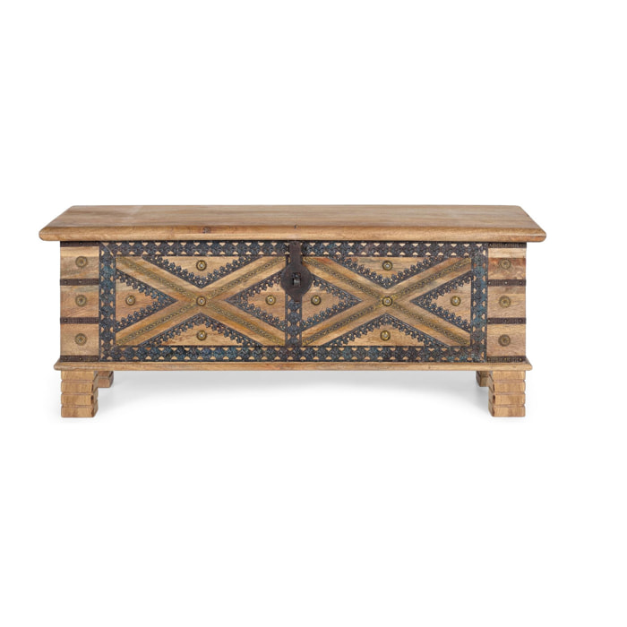 Baúle de Madera de Mango 116 Cm Estilo Vintage Étnico