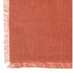 Nappe "Maha" - coton - rose terracotta - 250x150 cm