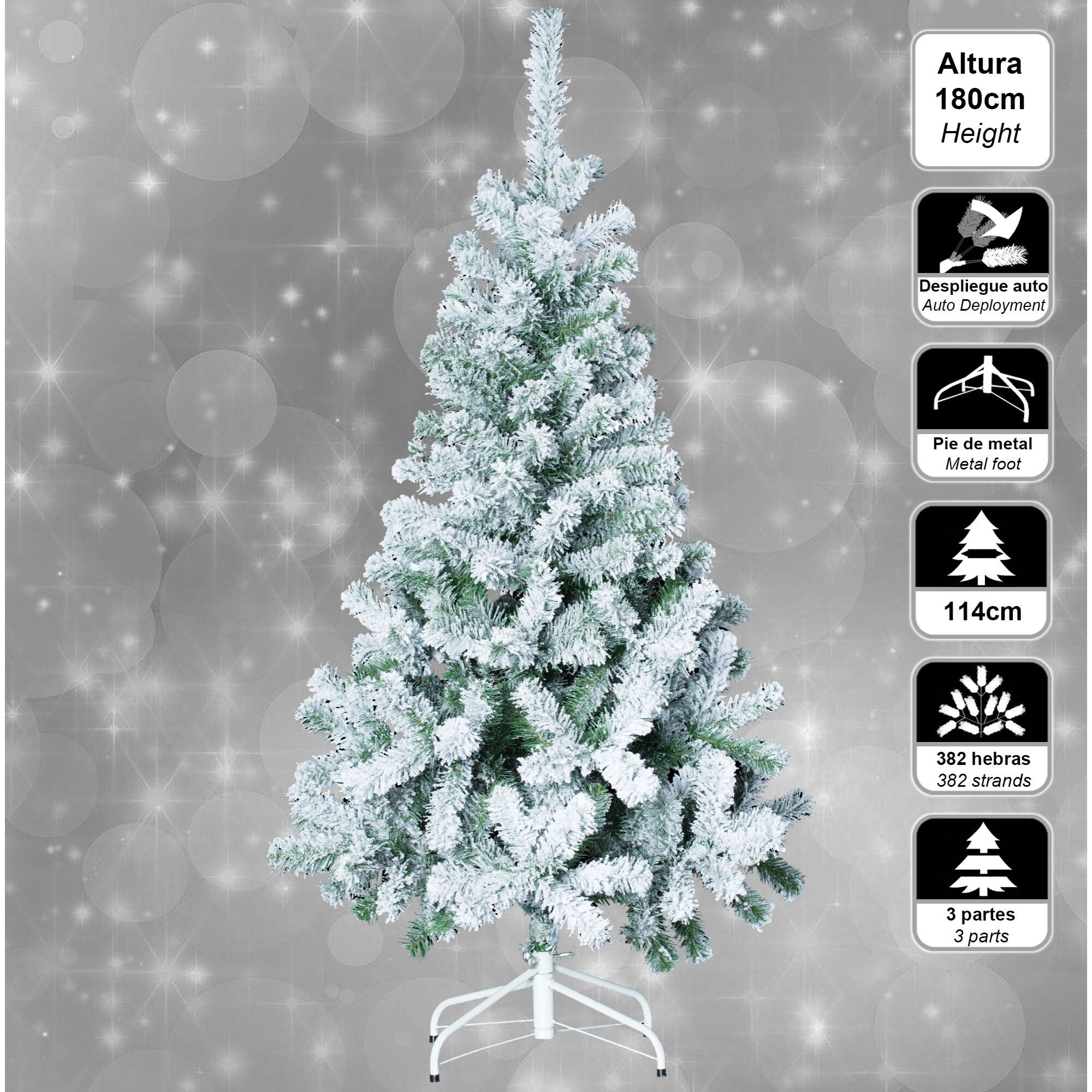 Abeto efecto nevado180 cm