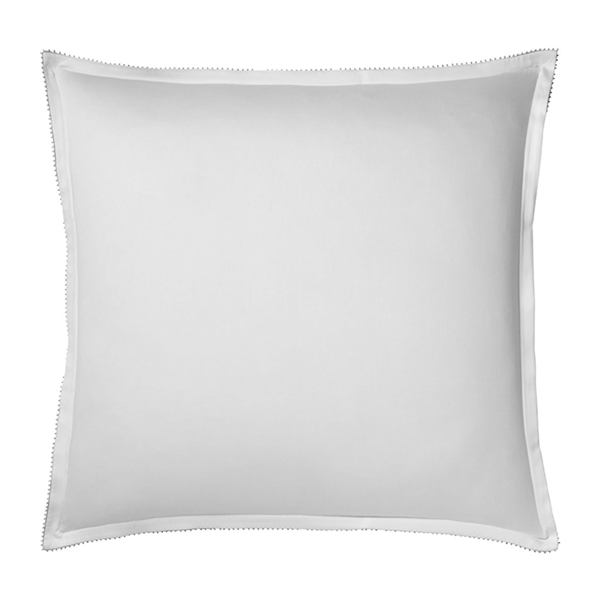 Taie d'oreiller imprimée en satin de coton bio, QUATRE FEUILLES, Blanc Hermine