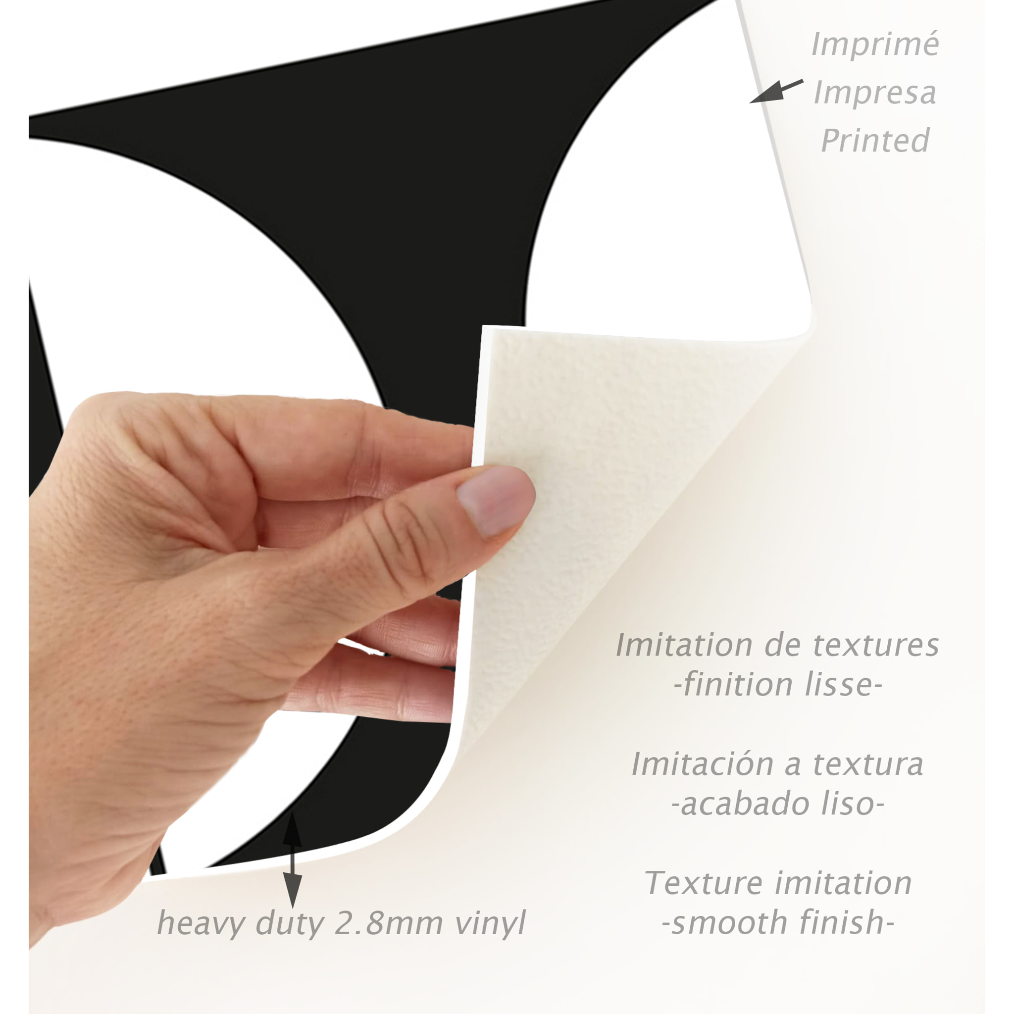 Alfombra de vinilo Eclipse 50x140 cm - PVC antideslizante, vinilica para cocina o salón, lavable, estilo geométrico