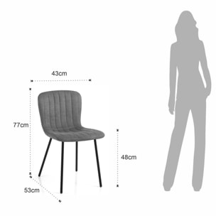 TOMASUCCI set 4 sedie COSY GREY