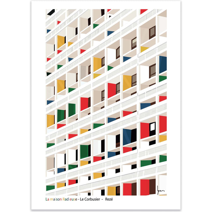 Affiche - La cité radieuse - LPX Illustration