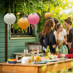 3 Lampion solaire SHANGRI LA D20CM