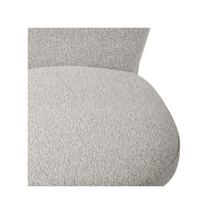 Chaise rotative 180° en tissu bouclette - BÉRANGÈRE
