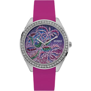 Reloj Guess W0960L1 Mujer Analogico Cuarzo con Correa de Silicona