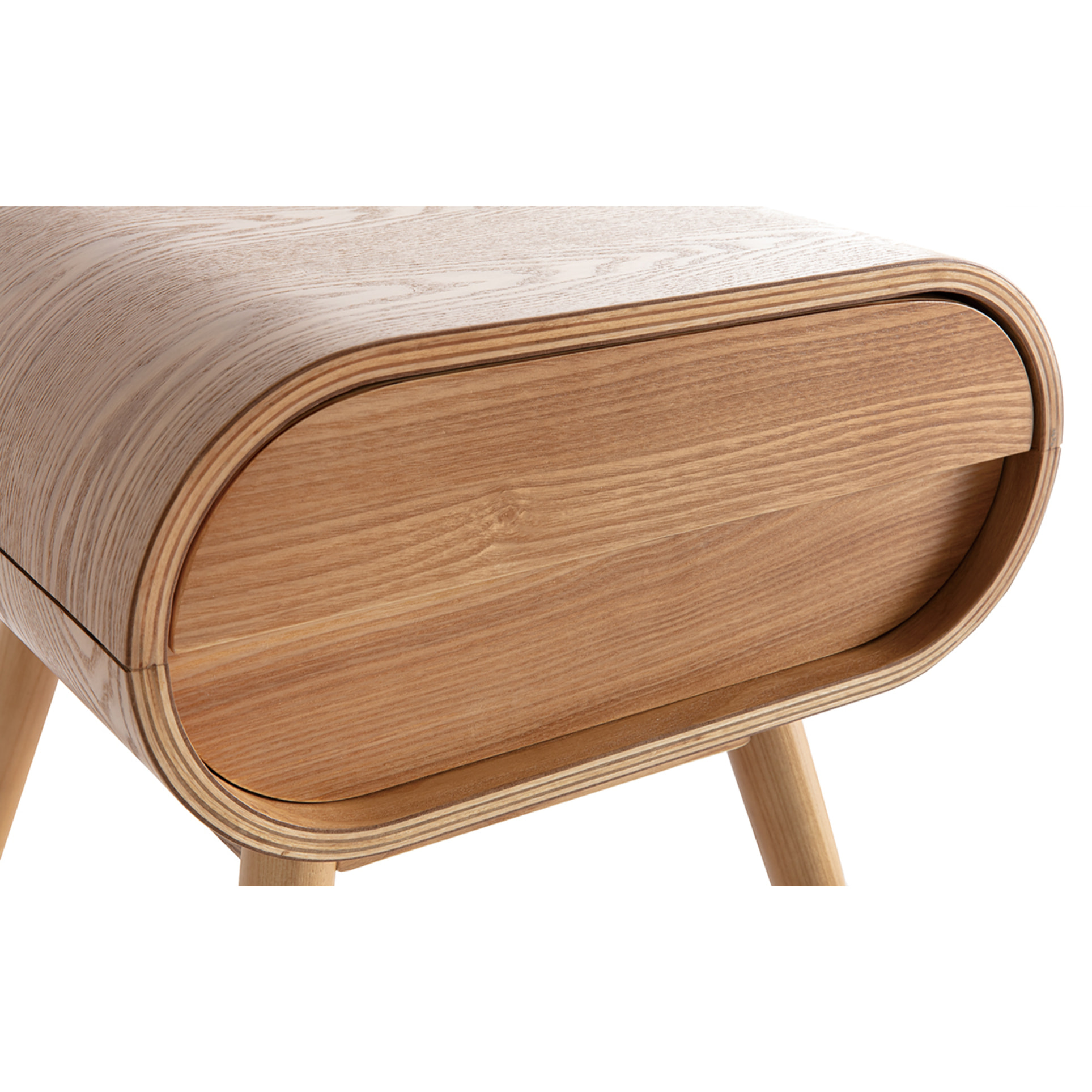 Table de chevet avec tiroir vintage bois clair (lot de 2) BJORG