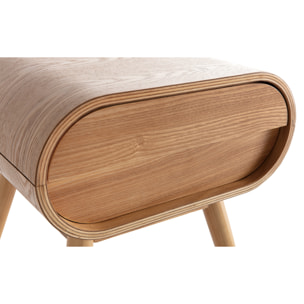 Table de chevet avec tiroir vintage bois clair (lot de 2) BJORG