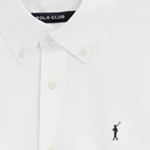 Pack hombre de tres camisas oxford azul marino, blanco y azul claro de corte regular y logo Rigby Go