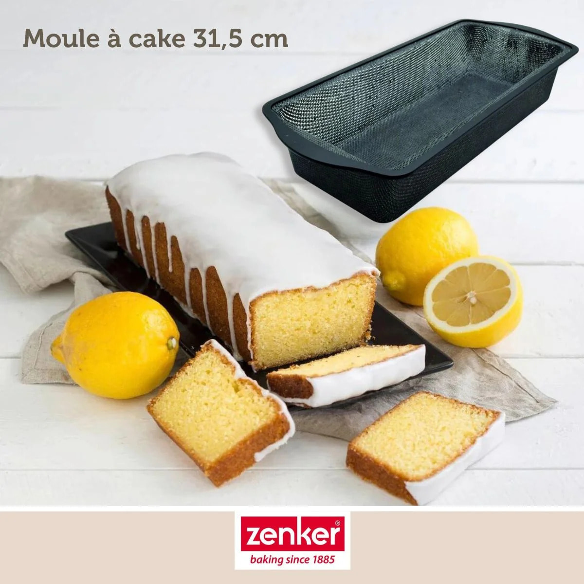 Moule à cake 31,5 cm Zenker Silicone fibre de verre
