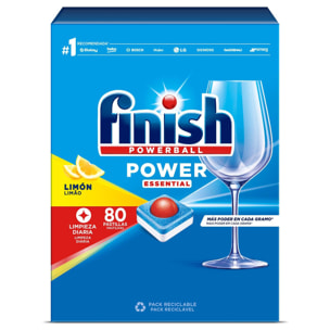 Finish Power Essentials para lavavajillas 80 unidades