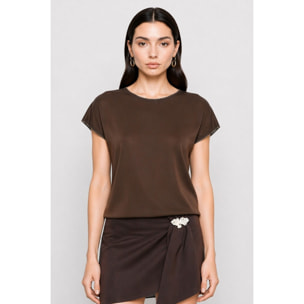 Kocca - T-shirt da donna in viscosa con girocollo e maniche corte Donna