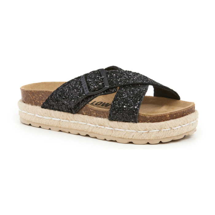 SANDALO CON ZEPPA BILLOWY NERO