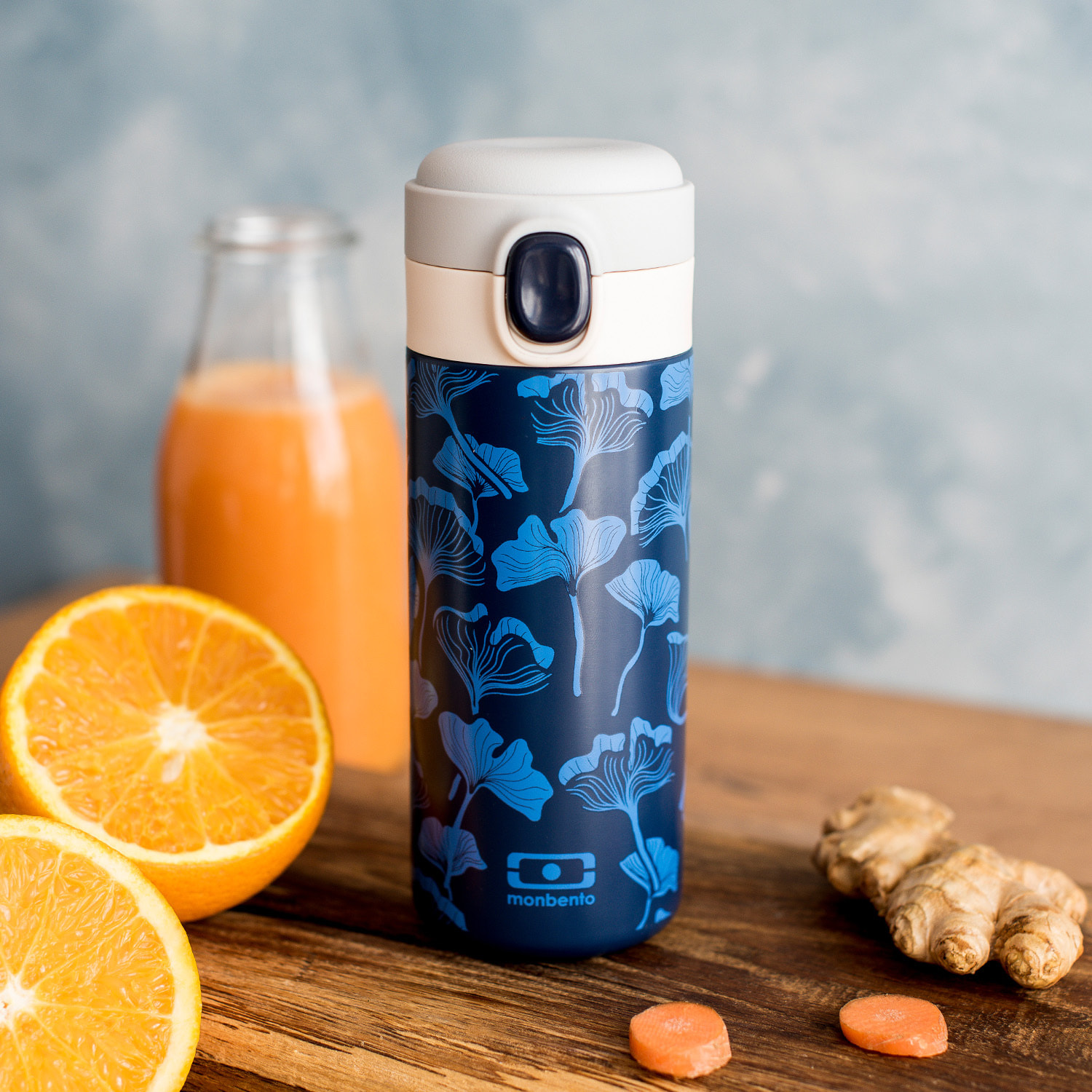Gourde isotherme à bec verseur Pop 360ml Bleu Ginkgo