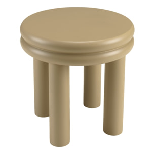 AGATHE - Table d'appoint ronde en bois peint taupe D40cm