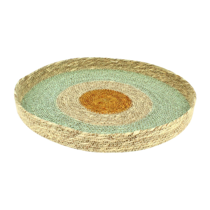 Plateau rond en jonc de mer 33cm KAMPA
