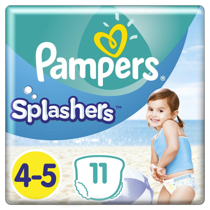 11 Couches Splashers Taille 4-5, Pampers