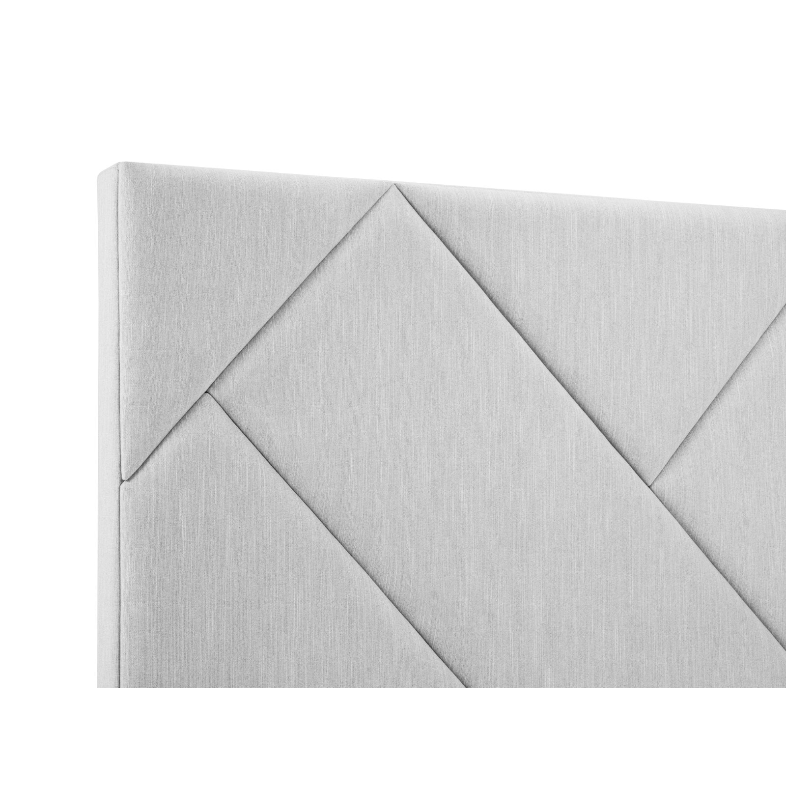 Tête de lit "Alpilles" 180x120cm en tissu structurel gris clair