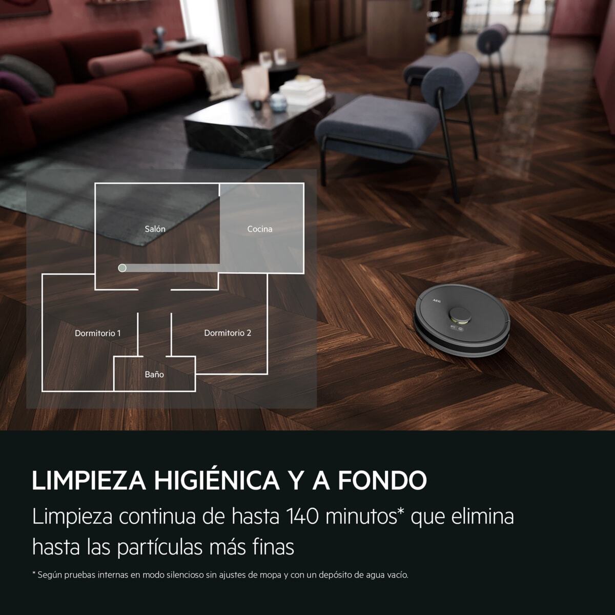AEG Robot aspirador 7000 con 125 min de autonomía AR71HW1DG