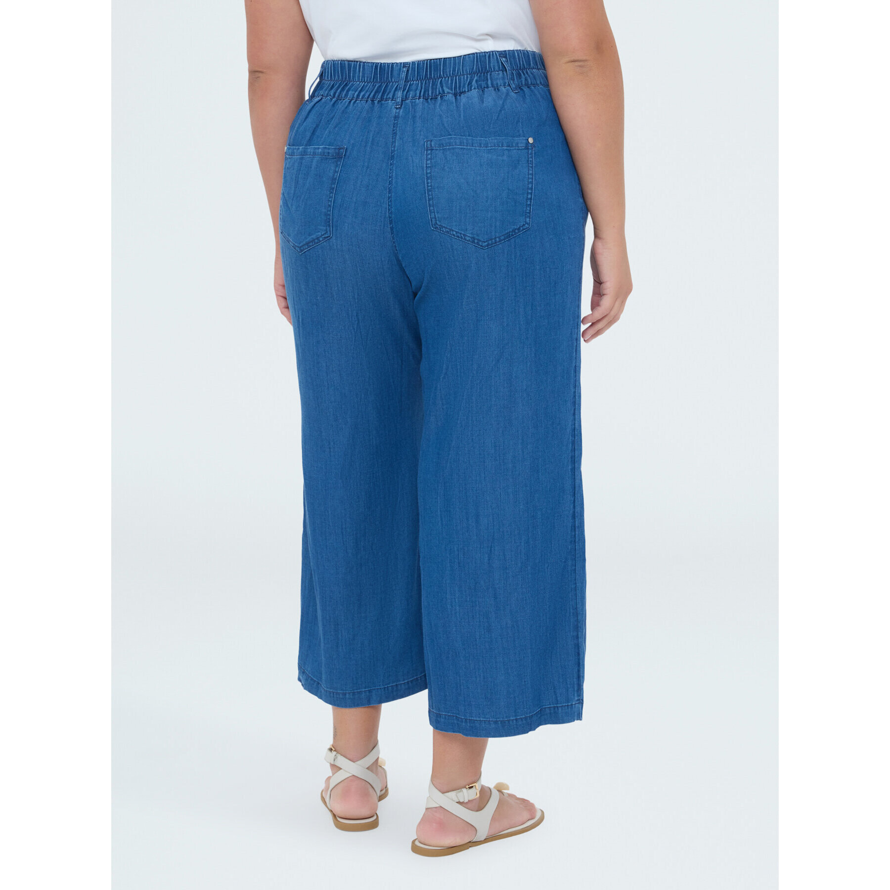 Fiorella Rubino - Jeans cropped in Tencel - Blu