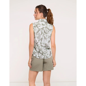 Camisa Sin Mangas Verde Tropical - Salin