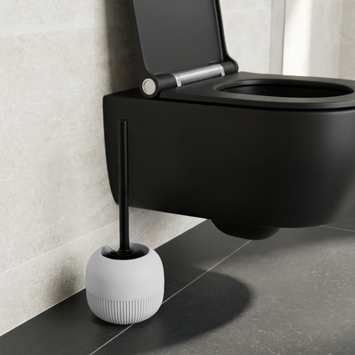 Brosse wc avec support GINO Blanc MSV