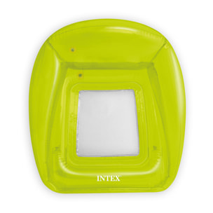 Intex Sillón hinchable transparente con red, PVC, surtido, 104x102 cm