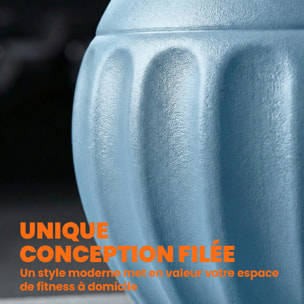 Kettlebell 10 Kg - prise ergonomique - entraînement musculaire & haltérophilie - PP bleu ciel