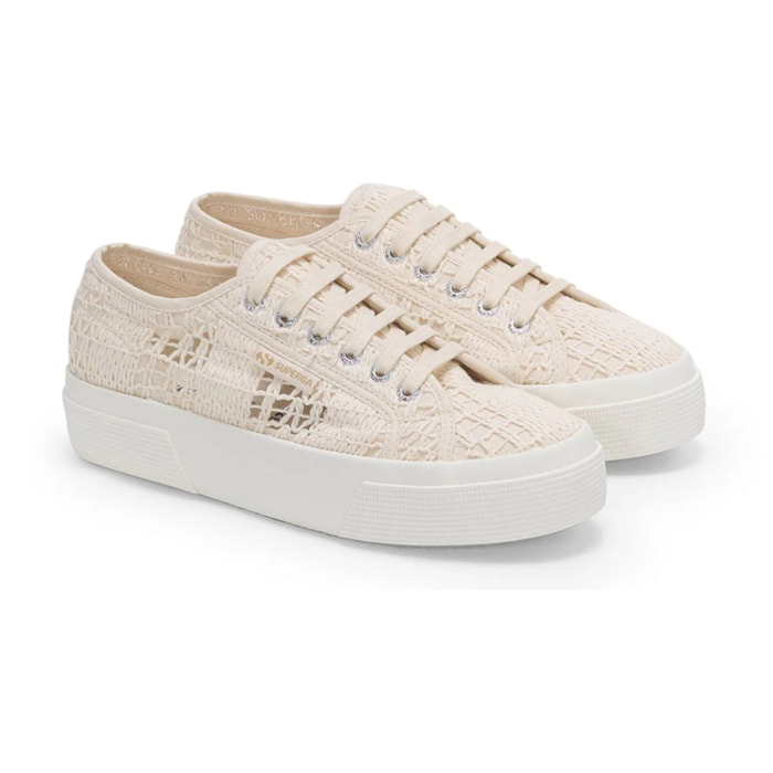 Superga - Scarpe da donna Donna Beige - 2740 PLATFORM CROCHET