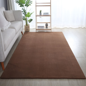 MOSCOU - Tapis uni Marron