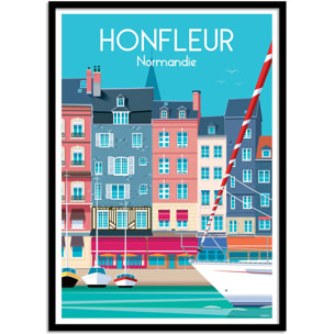 Affiche - Honfleur Normandie - Raphael Delerue
