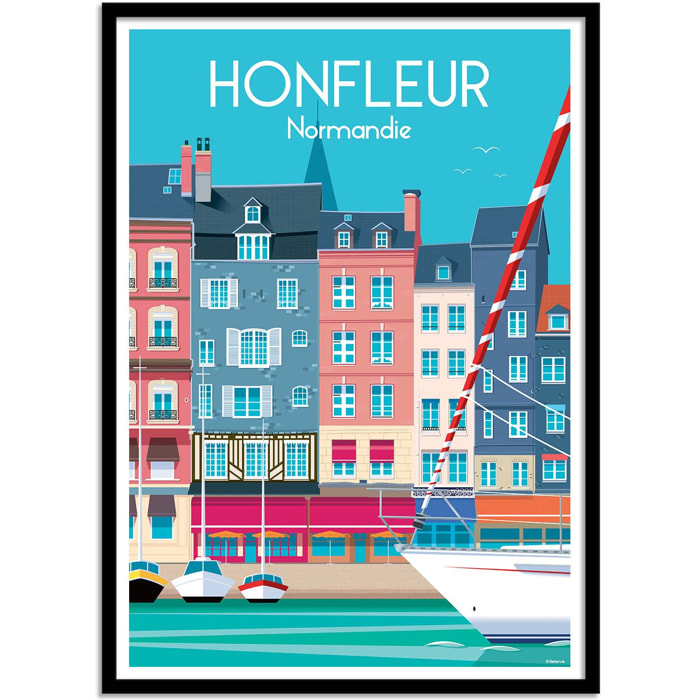 Affiche - Honfleur Normandie - Raphael Delerue