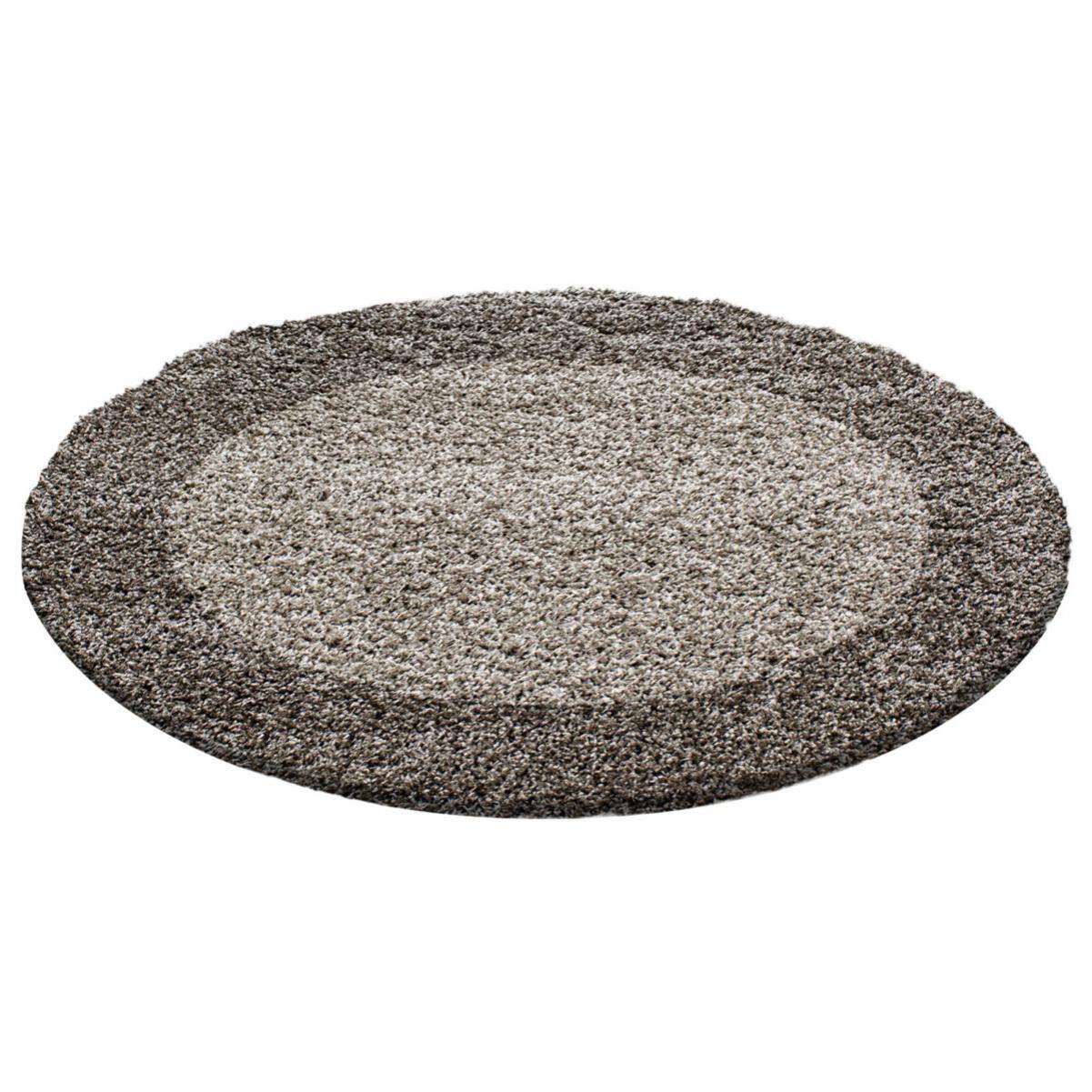 Tapis poils longs shaggy tissé motif simple NIVA