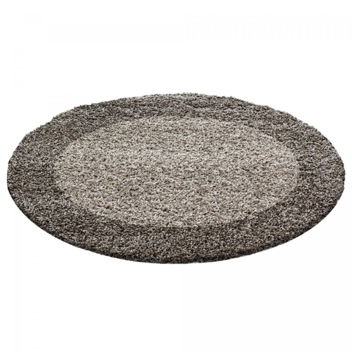 Tapis poils longs shaggy tissé motif simple NIVA