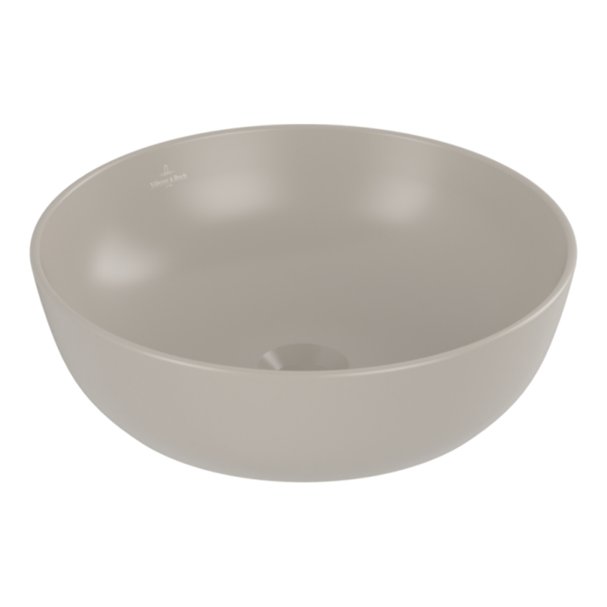 Vasque ronde à poser Artis + bonde à écoulement libre Amande