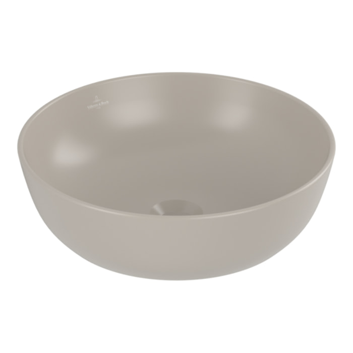 Vasque ronde à poser Artis + bonde à écoulement libre Amande