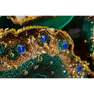 DIPINTO SU TELA LACCATO SMERALDY -A- C/CORNICE CM 82X4X62