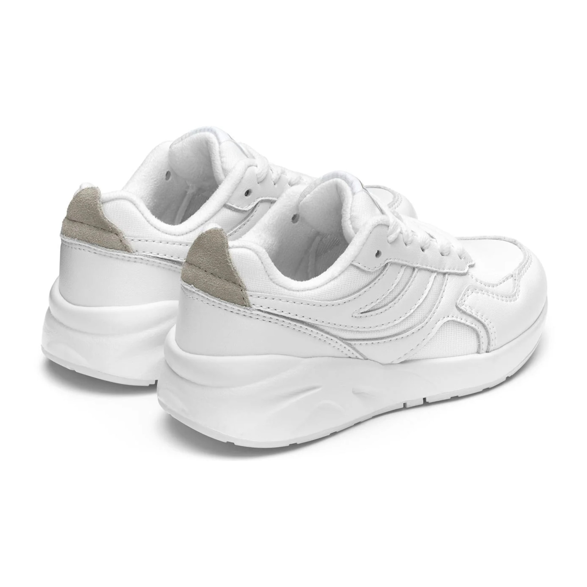 Sneakers Superga Bambino/A Grigio 4073 KIDS TRAINING NAPPA LEATHER