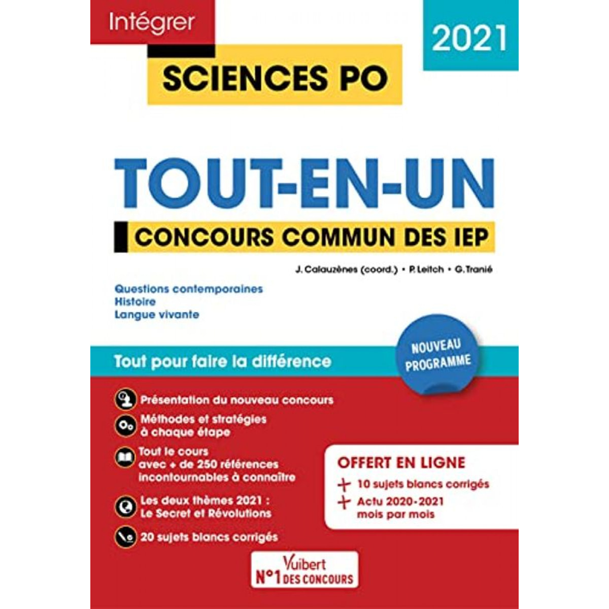 Calauzènes, Jérôme | Concours Sciences Po - Tout-en-un: Tout pour réussir Concours commun des IEP (Réseau ScPo) - Nouveau concours 2021 | Livre d'occasion