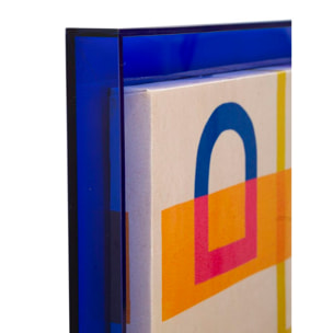 STAMPA SU TELA LACCATTO MODIS C/CORNICE -B- CM 60X3,3X80