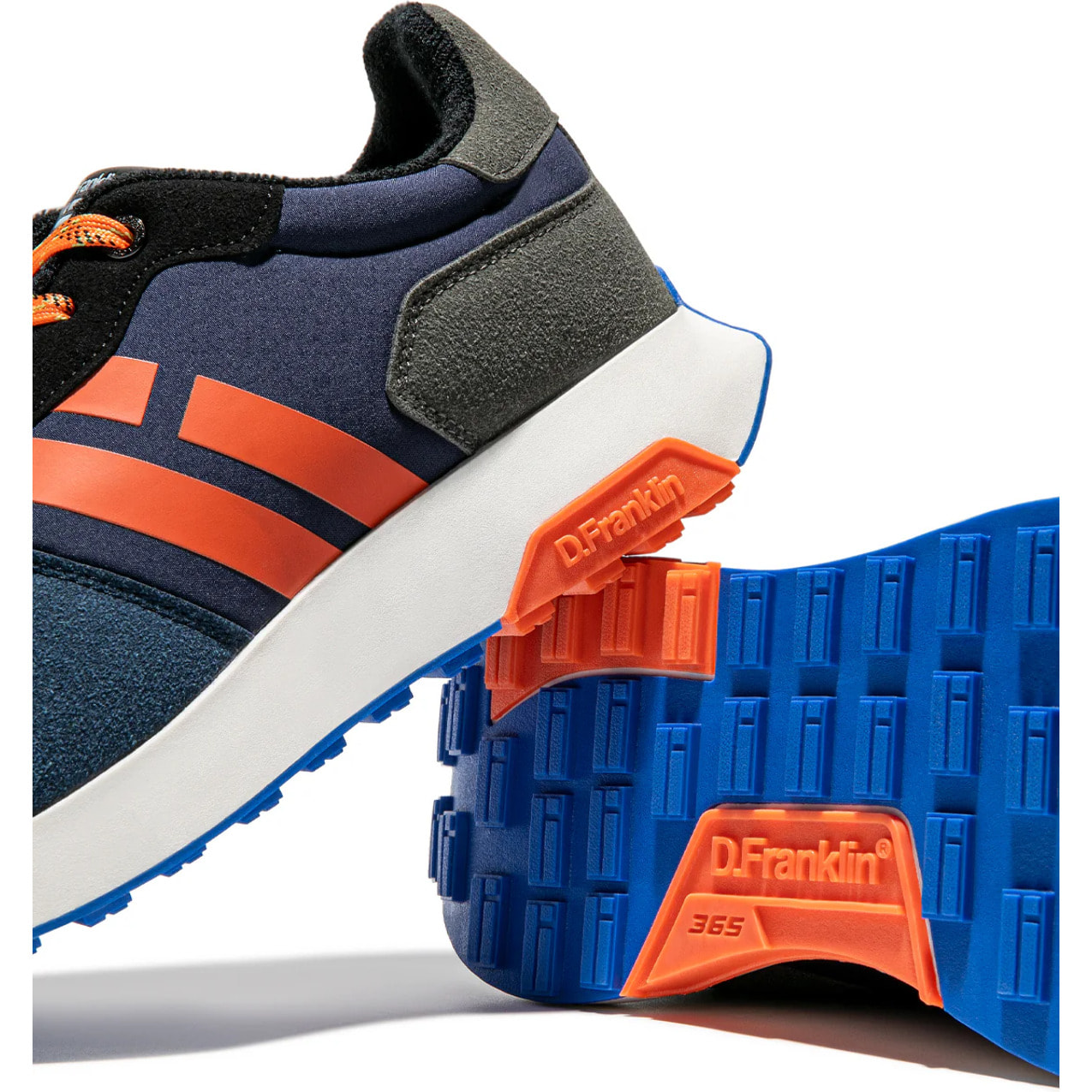 Zapatillas Deportivas de Hombre Active Flag Azul Marino / Naranja D.Franklin