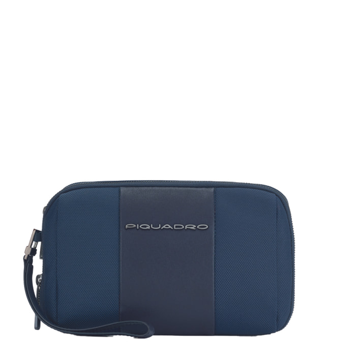 Piquadro Pochette uomo a due scomparti in tessuto riciclato
