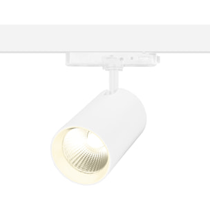 Forlight Tent - Proyector de Carril LED 24.6W Diámetro 9cm. Blanco Cálido 3000K y 1984lm. Sistema de Carril Compatible con Carr