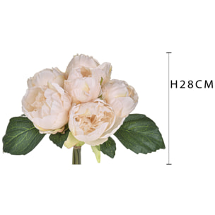 Mazzo Di Peonie Con 6 Fiori. Altezza 28 Cm - Pezzi 6 - 15X28X15cm - Colore: Altro - Bianchi Dino - Fiori Artificiali