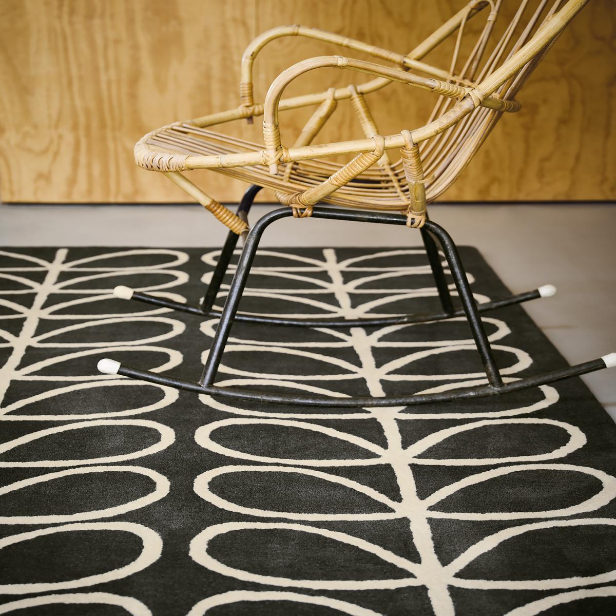 Tapis salon et chambre fait à la main en laine motif seventies LUXE