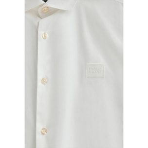 Camicia bianca slim fit, con collo italiano e logo Polo Club