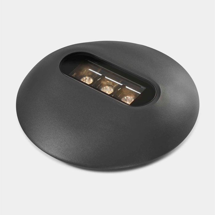 Ledsc4 LedsC4 Baliza Exterior Soul 195mm - Iluminación Eficiente y Moderna, 417 Lúmenes, 3000K, Aluminio y Cristal, Acabado Gris Urbano, Ideal para Jardines y Terrazas